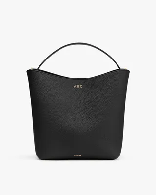 Cuyana Linea Bucket Bag - Cherry / One Size in black — Winter black Hand Bags