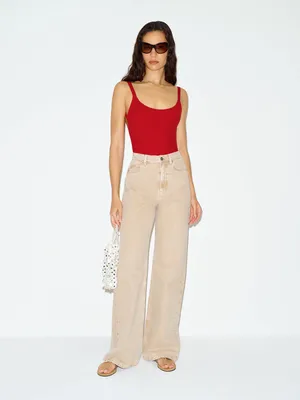 Reformation Reformation Amy Bodysuit Red in Red — Women Winter red One Piece