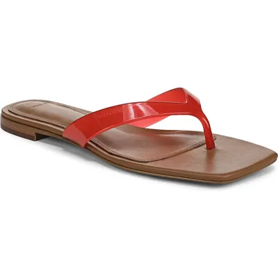 Vince Vince San Juan Flip Flop in Tomato Red — Women Autumn red Shoes