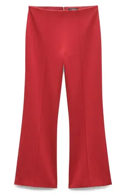 rag & bone rag & bone Irina Ponte Kick Flare Pants in Dark Cherry — Women Winter red Pants