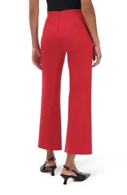 rag & bone rag & bone Irina Ponte Kick Flare Pants in Dark Cherry — Women Winter red Pants
