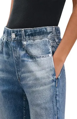 rag & bone rag & bone rb Miramar Jogger Cotton Terry Sweatpant Jeans in Blue — Women Winter black Pants