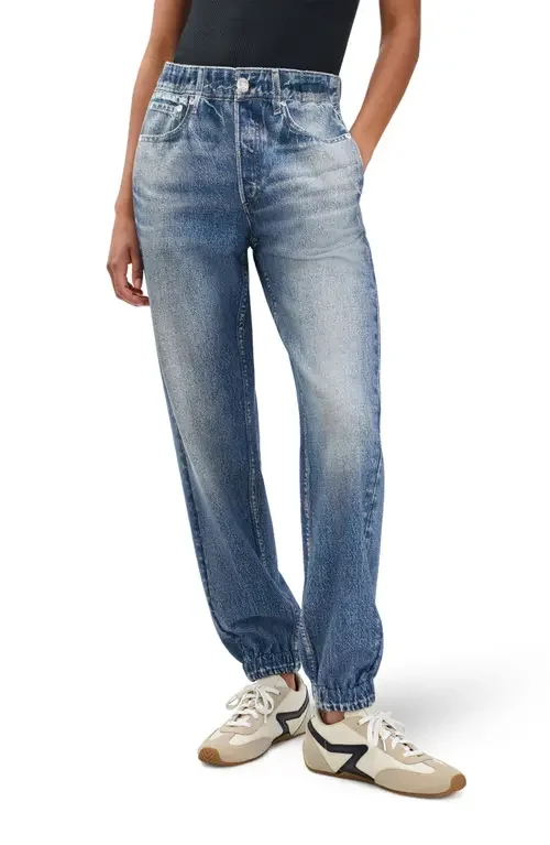 rag & bone rag & bone rb Miramar Jogger Cotton Terry Sweatpant Jeans in Blue — Women Winter black Pants