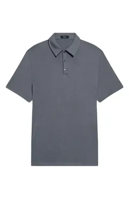 Theory Theory Bron in Anemone Milano Polo in Carbon — Men Winter silver Tops