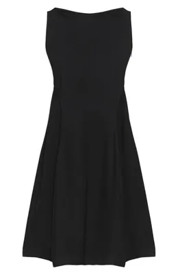 Theory Theory Boat Neck Midi Dress in Black — Women Winter black Dresses