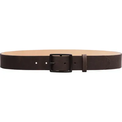 rag & bone rag & bone Rugged Leather Belt in Brw — Men Winter chocolate Accessories
