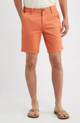 AG AG Wanderer 8.5-Inch Stretch Cotton Chino Shorts in Orange Spritz — Men Autumn coral Shorts