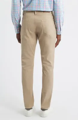 johnnie-O johnnie-O Atlas Garment Dye Stretch Chinos in Khaki — Men Autumn beige Pants