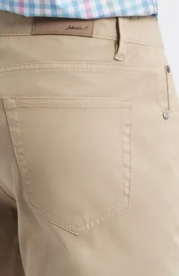 johnnie-O johnnie-O Atlas Garment Dye Stretch Chinos in Khaki — Men Autumn beige Pants