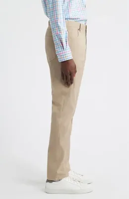 johnnie-O johnnie-O Atlas Garment Dye Stretch Chinos in Khaki — Men Autumn beige Pants
