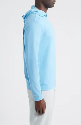 johnnie-O johnnie-O Motion Performance Hoodie in Maliblu — Men Summer silver Tops