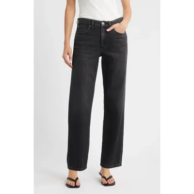 rag & bone rag & bone Featherweight Dre Low Rise Baggy Boyfriend Jeans in Jet Black — Women Winter black Jeans & Denim