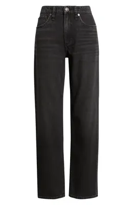 rag & bone rag & bone Featherweight Dre Low Rise Baggy Boyfriend Jeans in Jet Black — Women Winter black Jeans & Denim