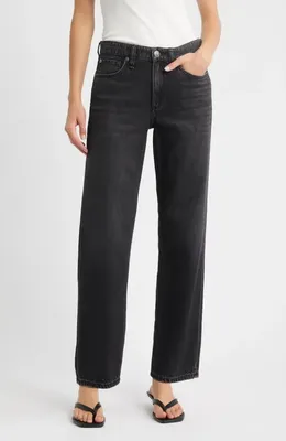 rag & bone rag & bone Featherweight Dre Low Rise Baggy Boyfriend Jeans in Jet Black — Women Winter black Jeans & Denim