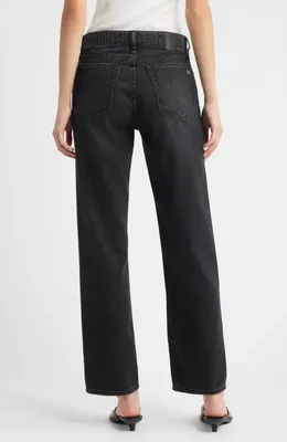 rag & bone rag & bone Featherweight Dre Low Rise Baggy Boyfriend Jeans in Jet Black — Women Winter black Jeans & Denim