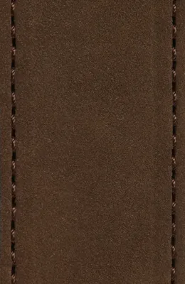 Vince Vince Nubuck Leather Belt in Dark Roast/Matte Gunmetal — Men Autumn chocolate Accessories