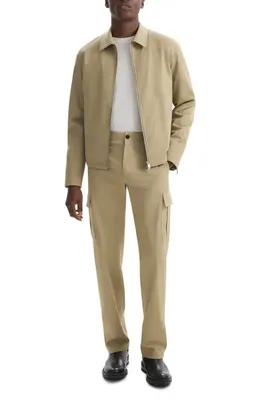 Theory Theory Cotton Twill Zip Cuff Bomber Jacket in Khaki — Men Autumn beige Outerwear