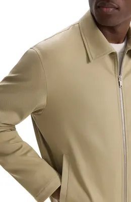 Theory Theory Cotton Twill Zip Cuff Bomber Jacket in Khaki — Men Autumn beige Outerwear