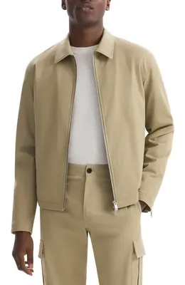 Theory Theory Cotton Twill Zip Cuff Bomber Jacket in Khaki — Men Autumn beige Outerwear