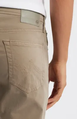 AG AG Tellis Stretch Sateen Modern Slim Pants in Industrial Taupe — Men Autumn khaki Pants