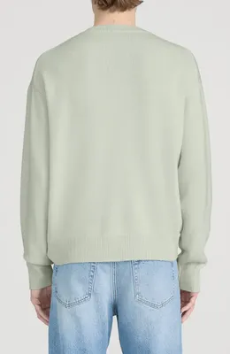 FRAME FRAME Lightweight Cashmere Crewneck Sweater in Pale Green — Men Spring ivory Tops