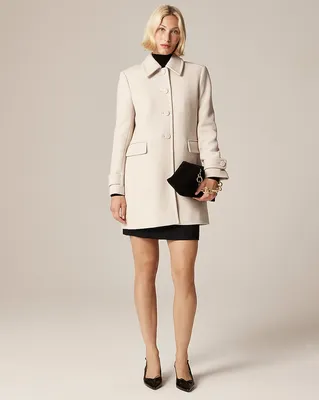 J.Crew Salon coat in Italian double-cloth in OATMEAL IVORY — Women Spring ivory Outerwear