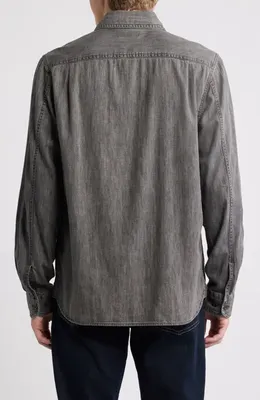AG AG Curtis Classic Fit Button-Up Work Shirt in Aspen — Men Summer grey Tops