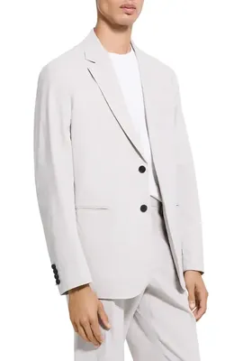 Theory Theory Standard Linen Blend Suit Jacket in Silver Cloud — Men Summer ivory Outerwear