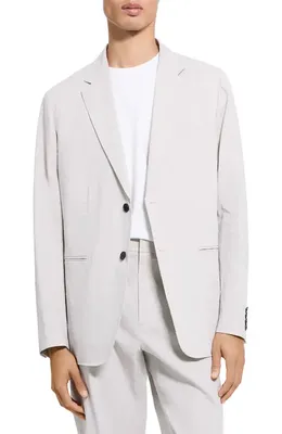 Theory Theory Standard Linen Blend Suit Jacket in Silver Cloud — Men Summer ivory Outerwear