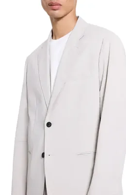 Theory Theory Standard Linen Blend Suit Jacket in Silver Cloud — Men Summer ivory Outerwear