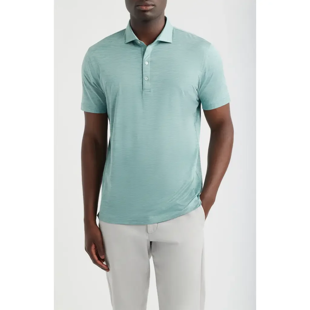 johnnie-O johnnie-O Huron PREP-FORMANCE Polo in Sublime — Men Summer silver Tops