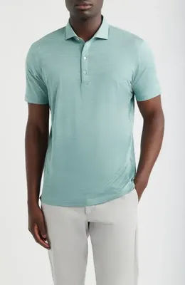 johnnie-O johnnie-O Huron PREP-FORMANCE Polo in Sublime — Men Summer silver Tops