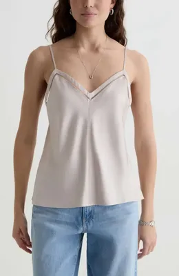 AG AG Scarlet Camisole in Yucca Shadow — Women Summer silver Tops