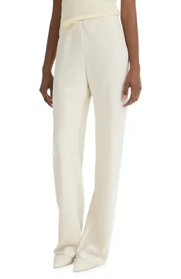 Vince Vince Colette High Waist Fluid Satin Bias Pants in Bona — Women Autumn ivory Pants