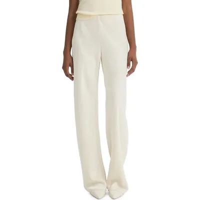 Vince Vince Colette High Waist Fluid Satin Bias Pants in Bona — Women Autumn ivory Pants