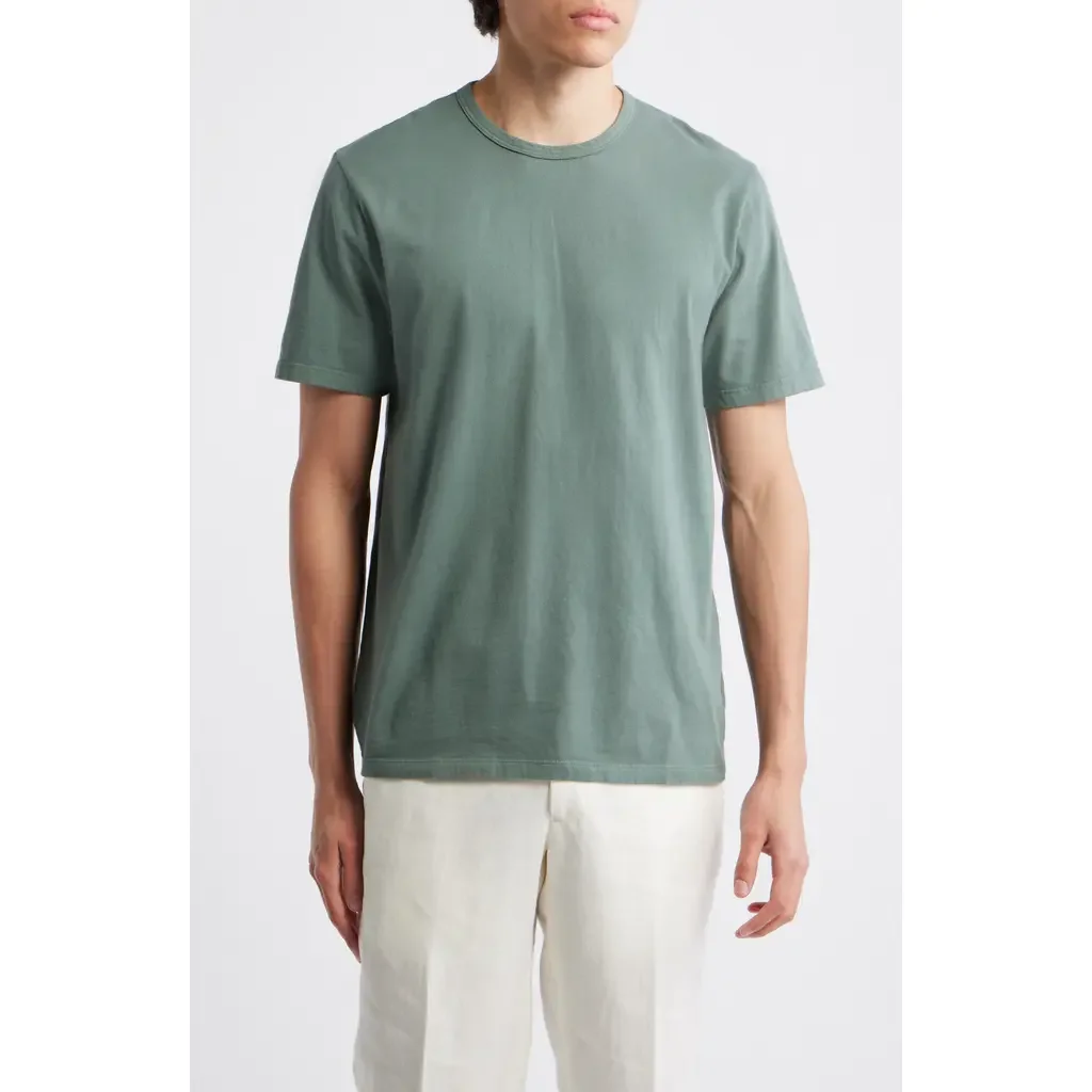 Vince Vince Solid T-Shirt in Washed Laurel — Men Summer grey Tops