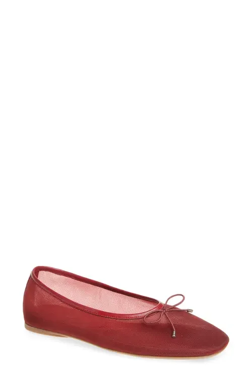 rag & bone rag & bone Poppi Ballet Flat in Lava Mesh — Women Autumn red Shoes