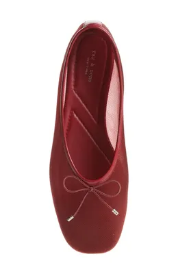 rag & bone rag & bone Poppi Ballet Flat in Lava Mesh — Women Autumn red Shoes