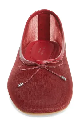 rag & bone rag & bone Poppi Ballet Flat in Lava Mesh — Women Autumn red Shoes