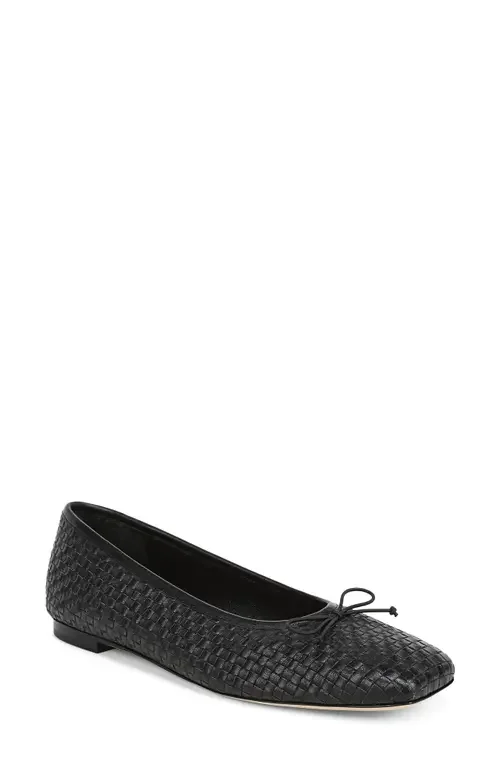 Vince Vince Darla Weave Ballet Flat in Black — Women Winter black Shoes