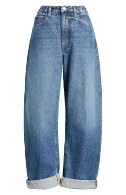 FRAME FRAME Bubble Nonstretch Baggy Jeans in Westbury — Women Summer grey Pants