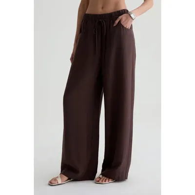 AG AG Century Drawstring Pants in Oak Barrel — Women Autumn chocolate Pants