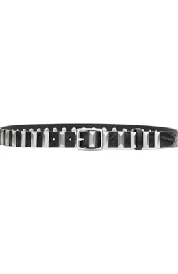 rag & bone rag & bone Baby Boyfriend Stud Leather Belt in Black — Women Winter black Accessories