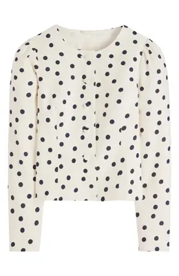 Boden Boden Salisbury Jacket in Ivory/Painted Dot — Women Winter ivory Outerwear