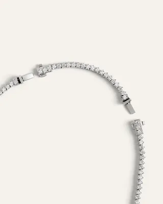 Quince Quince | Women's 14K Gold Lab Grown Diamond Graduated Tennis Necklace in White Gold — Women Summer white Accessories