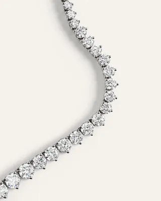 Quince Quince | Women's 14K Gold Lab Grown Diamond Graduated Tennis Necklace in White Gold — Women Summer white Accessories