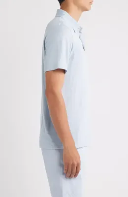 AG AG Bryce Stretch Cotton Polo in Fresh Blue — Men Summer white Tops