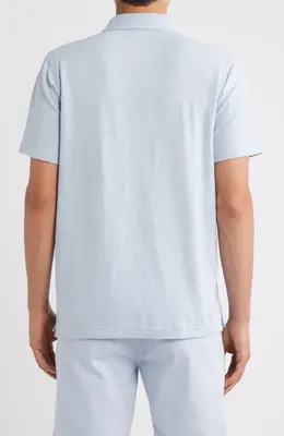 AG AG Bryce Stretch Cotton Polo in Fresh Blue — Men Summer white Tops
