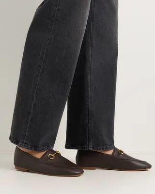 Quince Quince | Women's Italian Leather Horsebit Loafer in Coffee Bean — Women Autumn chocolate Accessories