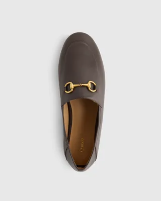 Quince Quince | Women's Italian Leather Horsebit Loafer in Coffee Bean — Women Autumn chocolate Accessories